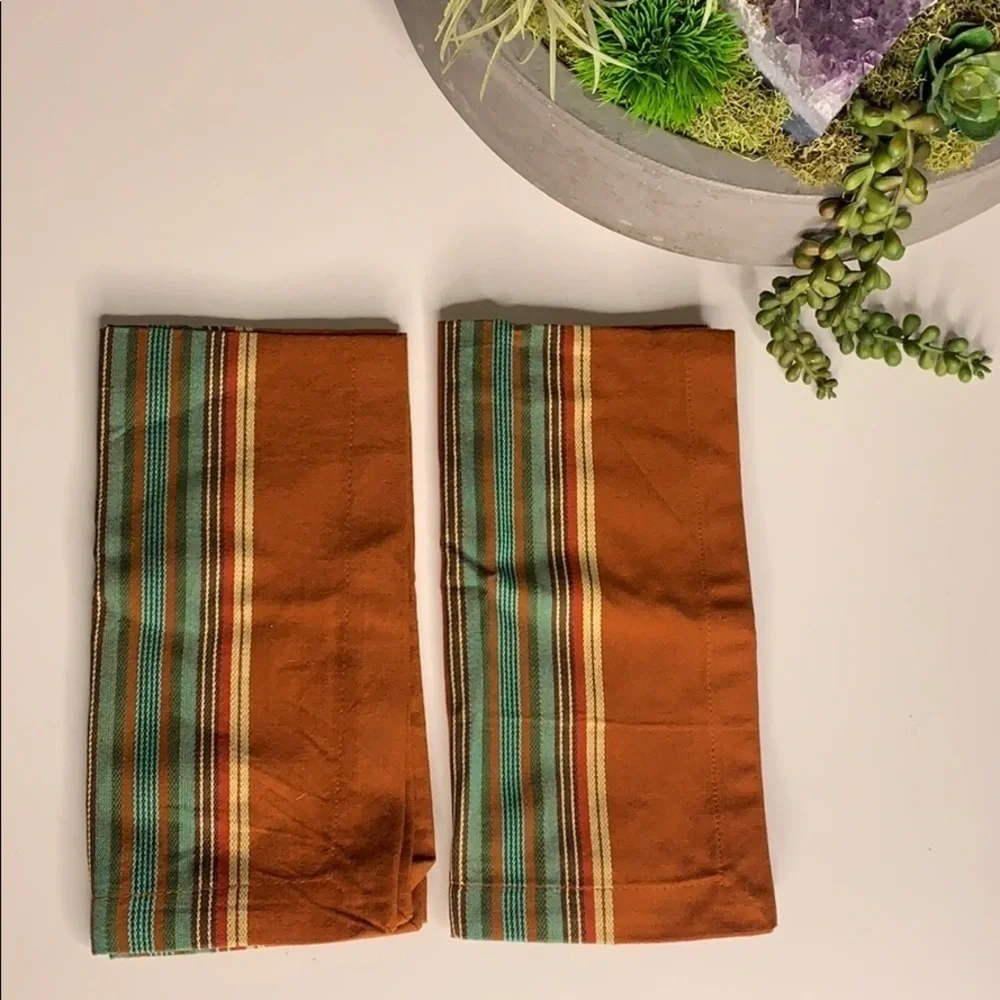 World Market Earth Tone Harvest Cloth Napkin set